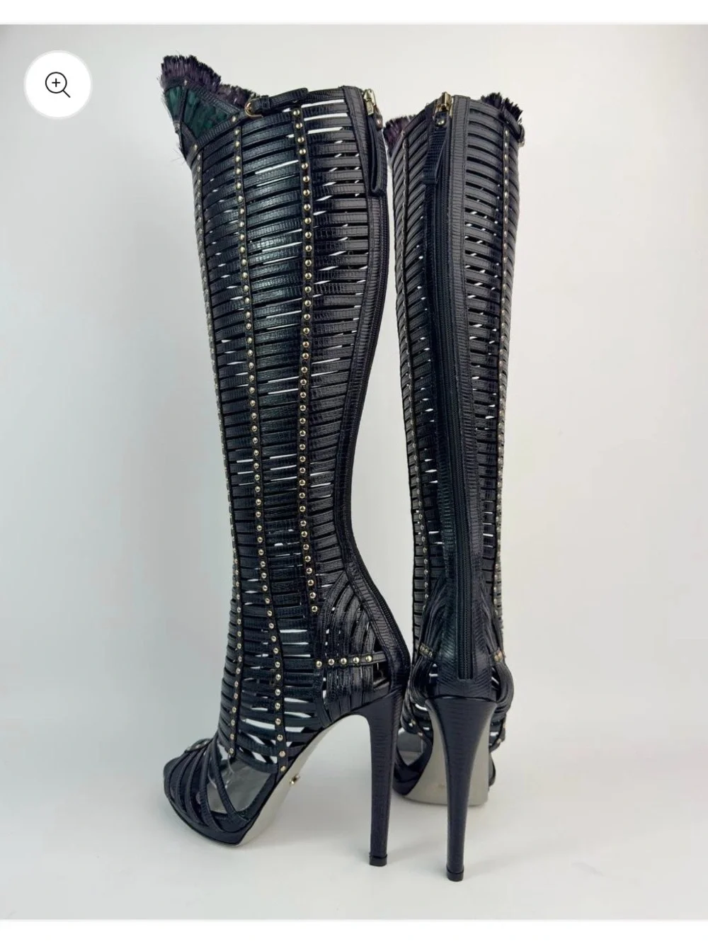 Sergio Rossi Gladiator Heel Boots — 38/39